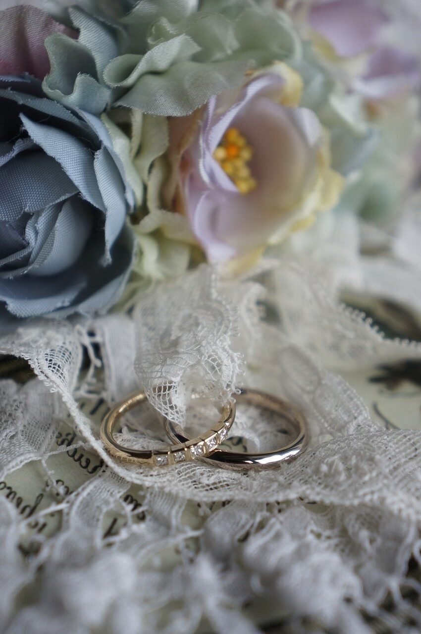 プリンセスの煌めきをならべて　結婚指輪