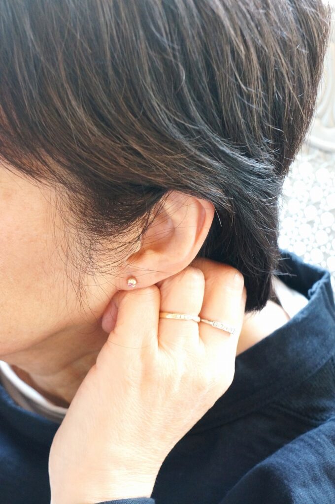バラの蕾のオーダーピアス♪